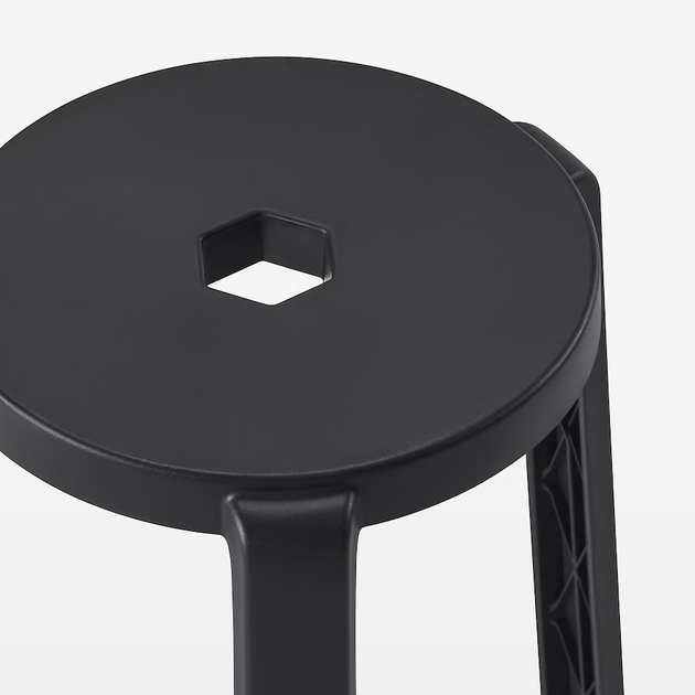 Табурет IBBARBO IKEA 405.715.35 черный - Фото 3 Табурет IBBARBO IKEA 405.715.35 черный - изображение 3