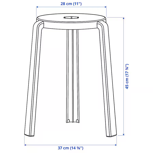 Табурет IBBARBO IKEA 505.701.73 бежевый - Фото 4 Табурет IBBARBO IKEA 505.701.73 бежевый - изображение 4