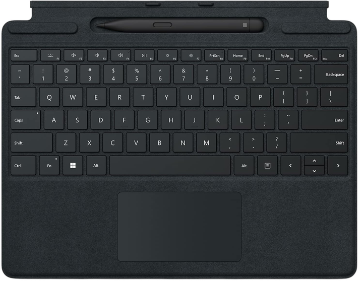 Клавіатура бездротова Microsoft Surface Pro 11/10/9/8 Keyboard Typecover with Slim Pen COMM English International Black  (8XB-00162)  - зображення 1