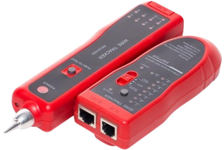 Tester okablowania Netrack 103-09 RJ45/RJ11 Red (5908268775072) - obraz 3