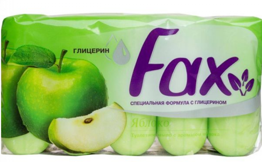 Мыло туалетное Fax Яблоко 5*70 г - Фото 1 Мыло туалетное Fax Яблоко 5*70 г - изображение 1