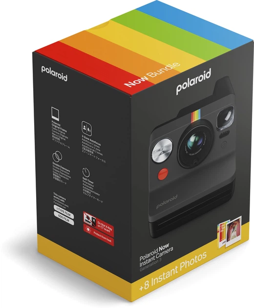 Камера моментального друку Polaroid Now Generation 3 Black + Color Film Bundle (8 photos) (9120134283108) - зображення 8