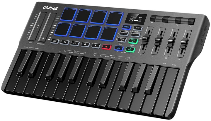 MIDI-клавіатура Donner DMK-25 PRO (DONNER DMK-25) - зображення 3