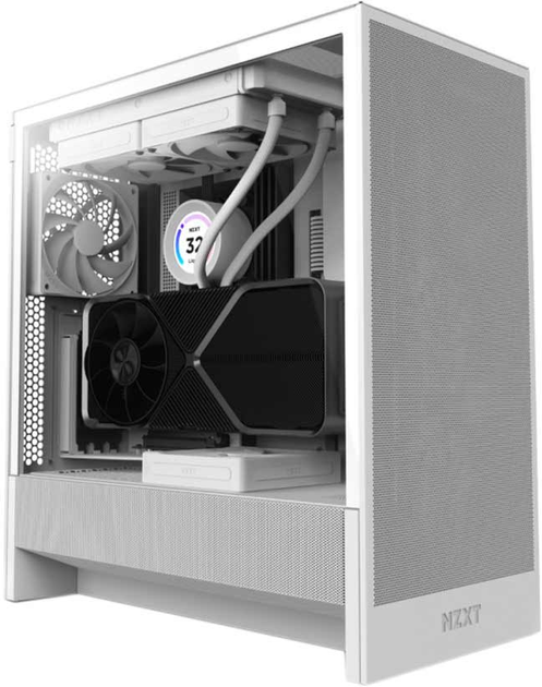 Obudowa NZXT H5 Flow Compact Mid-Tower ATX - All White (CC-H52FW-01) - obraz 1