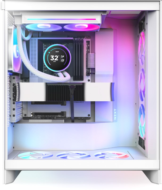 Chłodzenie cieczą NZXT Kraken Elite RGB 240 mm AIO liquid cooler w/Display, RGB, Fans White (RL-KR24E-W2) - obraz 6