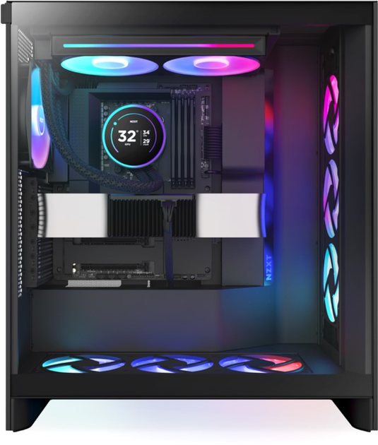 Chłodzenie cieczą NZXT Kraken Elite RGB 280 mm AIO liquid cooler w/Display, RGB, Fans Black (RL-KR28E-B2) - obraz 6