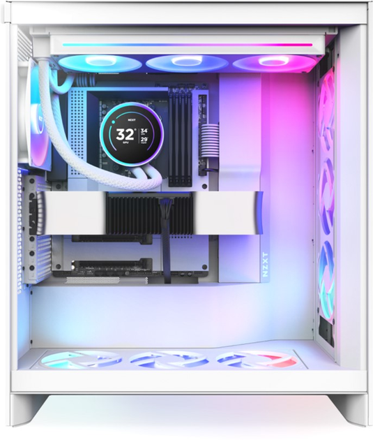 Chłodzenie cieczą NZXT Kraken Elite RGB 360 mm AIO liquid cooler w/Display, RGB, Fans White (RL-KR36E-W2) - obraz 6