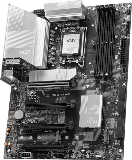 Материнська плата MSI PRO B860-P Wi-Fi (s1851, Intel B860, PCI-Ex16) (7E41-001R) - зображення 3