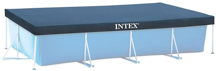 Захисний тент для прямокутного каркасного басейну Intex 460х226 см синій 28039 - зображення 2