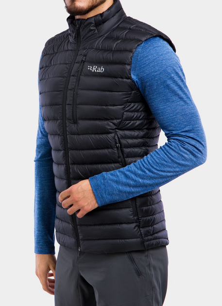 Жилет чоловічій Rab Microlight Vest Black, XXL (RB QDB-18-BL-XXL) - Фото 1 Жилет чоловічій Rab Microlight Vest Black, XXL (RB QDB-18-BL-XXL) - зображення 1