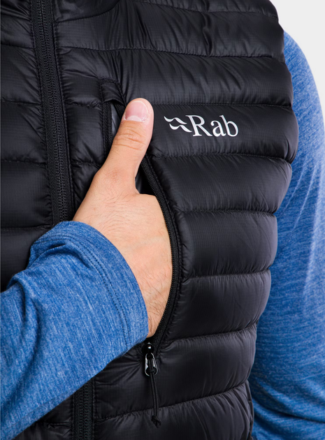 Жилет чоловічій Rab Microlight Vest Black, XXL (RB QDB-18-BL-XXL) - Фото 8 Жилет чоловічій Rab Microlight Vest Black, XXL (RB QDB-18-BL-XXL) - зображення 8