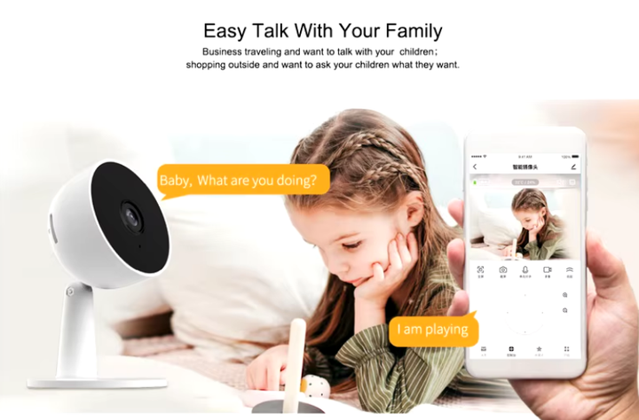 Tuya Smart 1080P Wi-Fi Умная домашняя камера умного дома 2 МП, HD, оповещение APP в режиме реального времени - Фото 4 Tuya Smart 1080P Wi-Fi Умная домашняя камера умного дома 2 МП, HD, оповещение APP в режиме реального времени - изображение 4