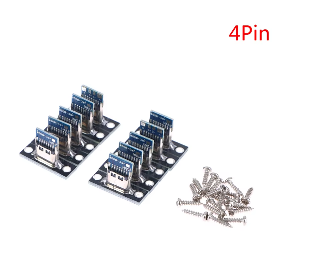 Роз'єм Type-C мама (female), 4pin гніздо з кріпленням, конектор USB 3.1 - зображення 3