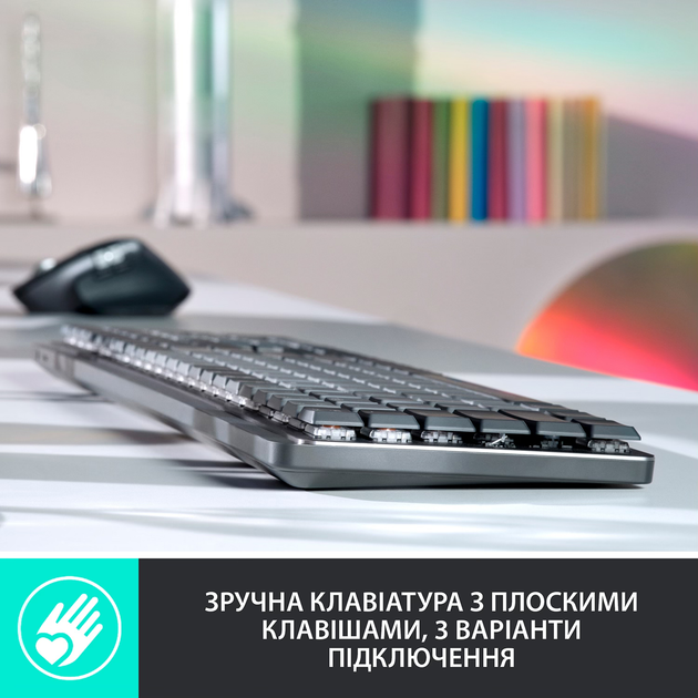 Клавіатура бездротова Logitech MX Mechanical Wireless Illuminated Performance Graphite (920-010759) - зображення 3