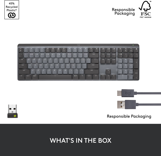 Клавіатура бездротова Logitech MX Mechanical Wireless Illuminated Performance Graphite (920-010759) - зображення 12