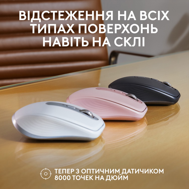 Мышь Logitech MX Anywhere 3S Bluetooth Rose (910-006931) - изображение 2