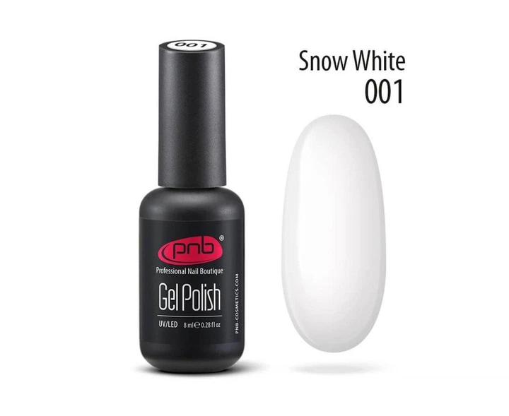 Гель-лак для нігтів PNB Gel Polish 8 мл Show White 001 - Фото 1 Гель-лак для нігтів PNB Gel Polish 8 мл Show White 001 - зображення 1