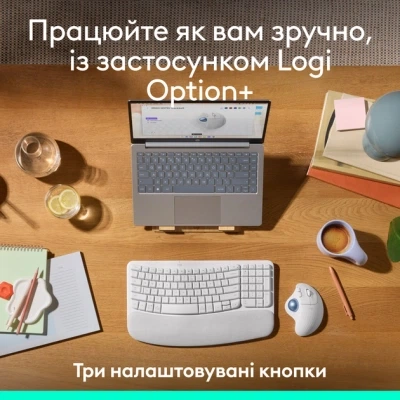 Мышка Logitech Ergo M575S Wireless Trackball Off-white (910-007030) - изображение 5