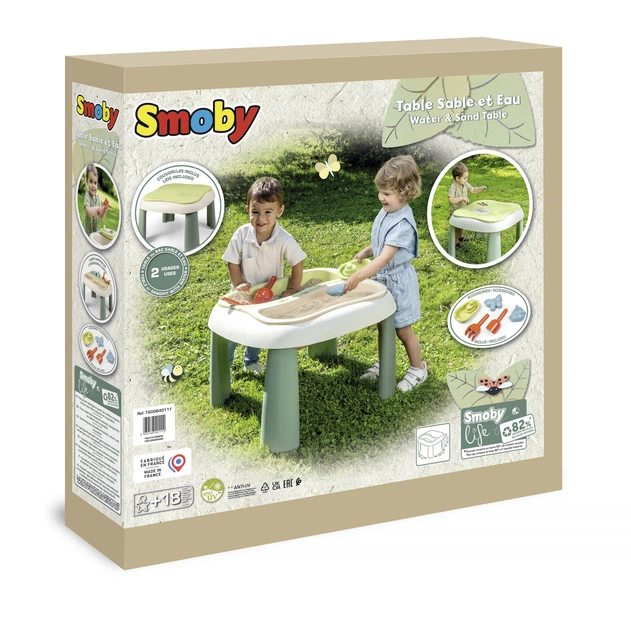 Stół do zabawy Smoby Life 2w1 z zestawem do piasku 7600840111 (3032168401112) - obraz 4