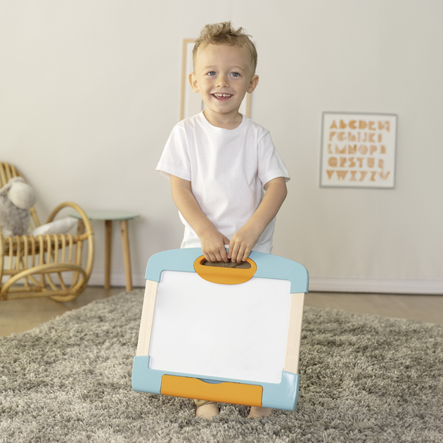 Мобільна дерев'яна дошка Smoby Toys для малювання 27х38х31 см (410712) (3032164107124) - зображення 9