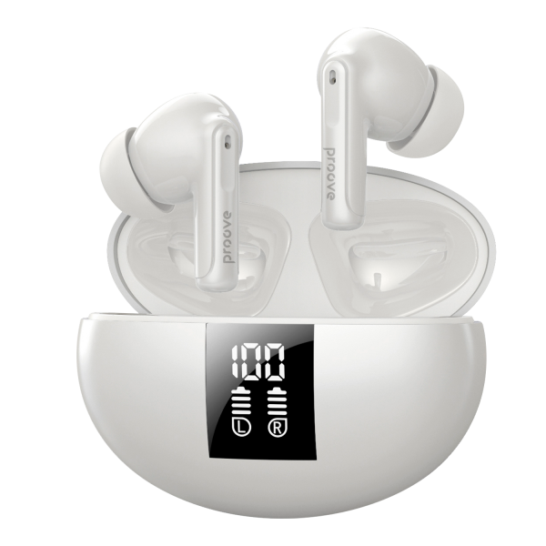 Бездротові навушники Proove Thunder Buds SE TWS with ANC, White (TWTBSE010002) - Фото 1 Бездротові навушники Proove Thunder Buds SE TWS with ANC, White (TWTBSE010002) - зображення 1