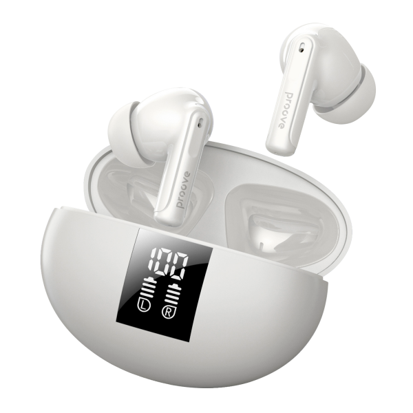 Бездротові навушники Proove Thunder Buds SE TWS with ANC, White (TWTBSE010002) - Фото 2 Бездротові навушники Proove Thunder Buds SE TWS with ANC, White (TWTBSE010002) - зображення 2