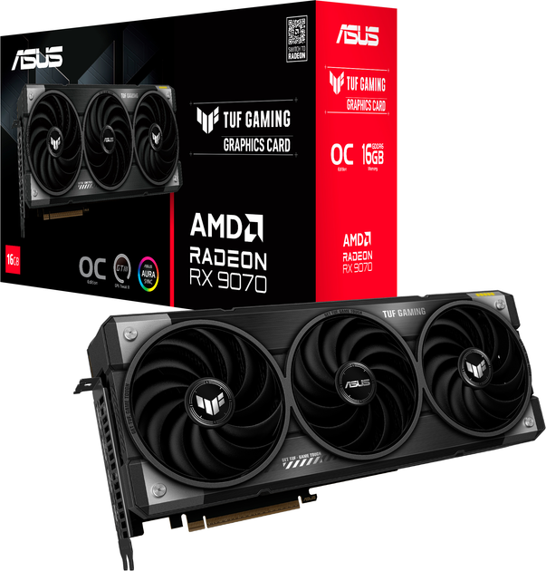 Karta graficzna ASUS PCI-Ex Radeon RX 9070 TUF Gaming OC Edition 16GB GDDR6 (256bit) (20000) (HDMI, 3 x DisplayPort) (TUF-RX9070-O16G-GAMING) - obraz 10