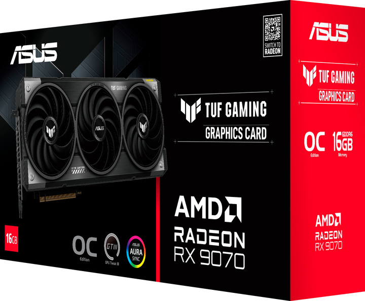 Karta graficzna ASUS PCI-Ex Radeon RX 9070 TUF Gaming OC Edition 16GB GDDR6 (256bit) (20000) (HDMI, 3 x DisplayPort) (TUF-RX9070-O16G-GAMING) - obraz 11