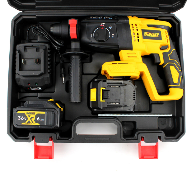 Акумуляторний безщітковий перфоратор DeWalt DCH133NT 36V, 6AH, 1,8 Дж, 2 Li-Ion АКБ, зарядний пристрій (П01-011) - зображення 10