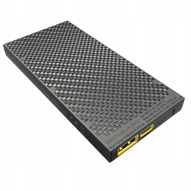 Павербанк Nitecore NB10000 GEN2 на 10000mAh ультралегкий с корпусом из углеволокна и быстрой зарядкой, Black - Фото 2 Павербанк Nitecore NB10000 GEN2 на 10000mAh ультралегкий с корпусом из углеволокна и быстрой зарядкой, Black - изображение 2