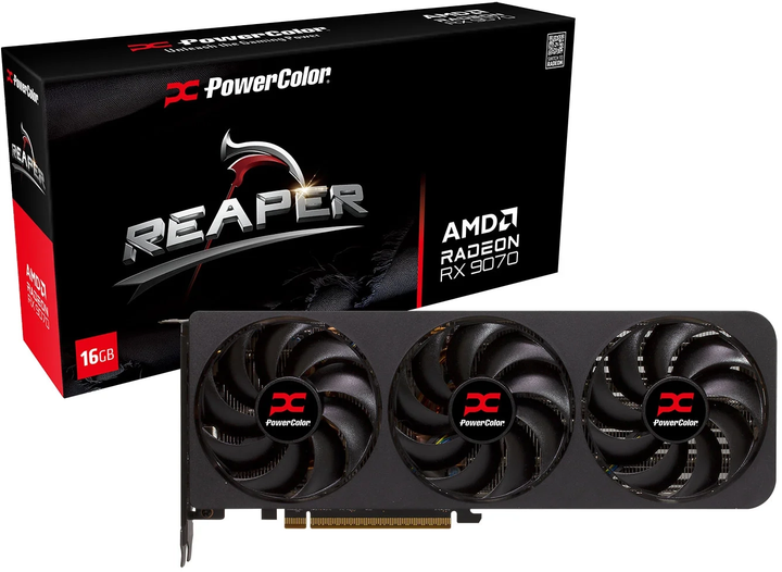 Karta graficzna Powercolor PCI-Ex Radeon RX 9070 REAPER 16GB GDDR6 (256bit) (20000) (HDMI, 3 x DisplayPort) (RX9070 16G-A) - obraz 6