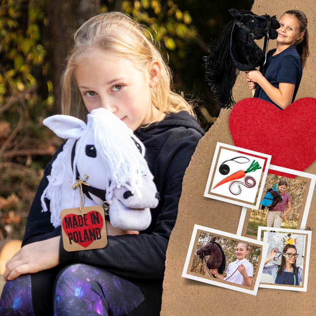 Duży koń na kiju Hobby Horse Skippi z kantarem i wodzami Biały (5906361450117) - obraz 6