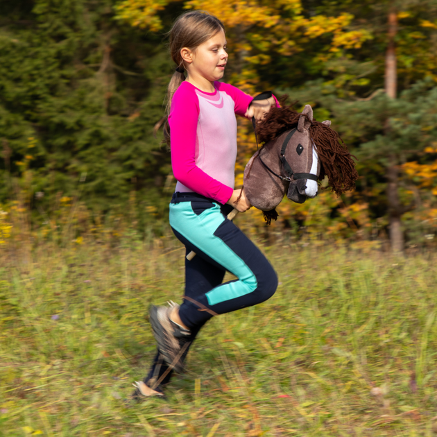 Duży koń na kiju Hobby Horse Skippi z kantarem i wodzami Kasztanowaty (5906361450070) - obraz 8