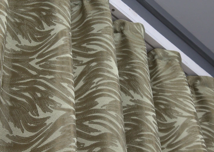 Комплект коротких штор VR-Textil Жаккард Magic № 1603ш Бежевый с золотистым 145х170 см 2 шт (35-0248) - изображение 8
