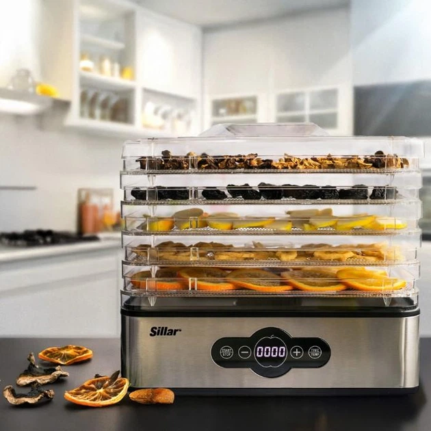 Сушилка для пищевых продуктов дегидратор Sillar Food dryer 240 Вт 5 поддонов - изображение 2
