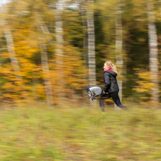 Duży koń na kiju Hobby Horse Skippi z kantarem i wodzami Szary (5906660867043) - obraz 11