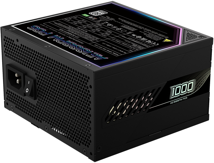 Блок живлення Gigabyte AORUS ELITE P1000W 80+ Platinum Modular PCIe 5.1 (rev. 1.1) Black (GP-AE1000PM PG5) - зображення 4