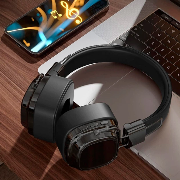 Навушники BauTech Bluetooth вінтажні бездротові Чорний (1015-617-00) - зображення 6