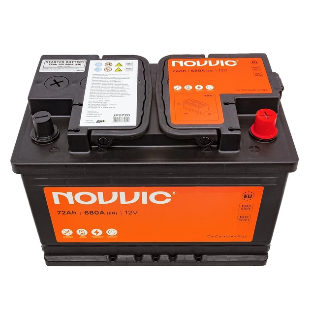 Акумулятор NOVVIC 12V 72AH 680A R[+] - изображение 2