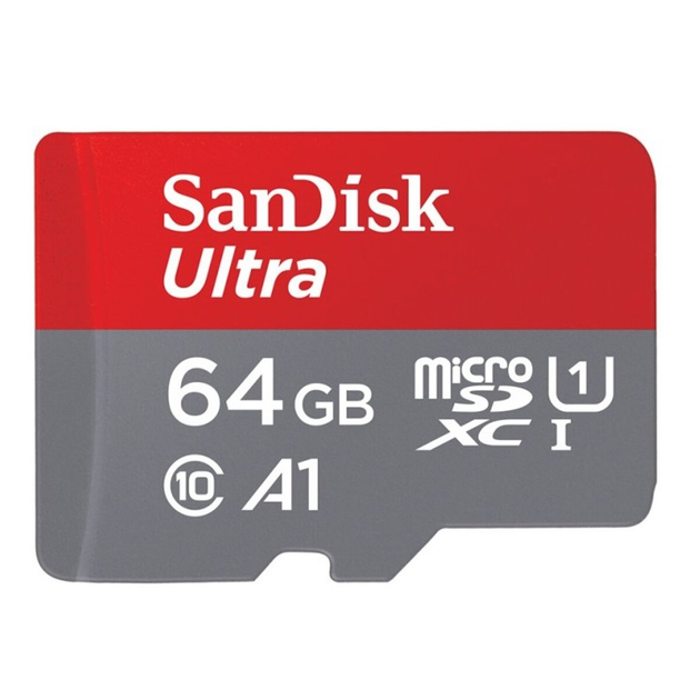 Карта пам'яті microSDXC (UHS-1) SanDisk Ultra 64Gb class 10 A1 (140Mb/s) (SDSQUAB-064G-GN6MN) - изображение 1