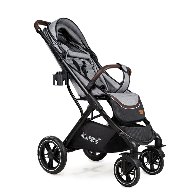 Прогулянкова коляска Ninos Nava, Light Grey, світло-сірий - изображение 7