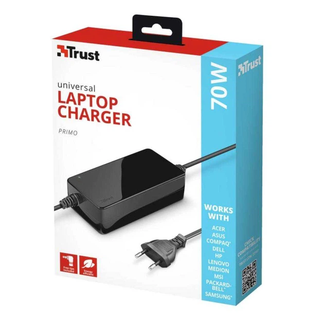 Блок питания для ноутбука Trust Primo 70W-19V Universal Laptop Charger BLACK (22141_TRUST) - изображение 4