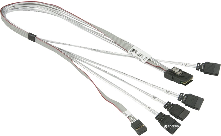 Кабель Supermicro MiniSAS SFF-8087 to 4 SATA с Sideband 70 см (CBL ...