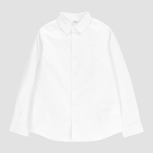 Детская рубашка для мальчика Coccodrillo Elegant Junior Boy WC5136103EJB-001 128 см Белая (5904986513903) 