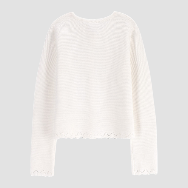 Подростковый вязаный кардиган для девочки Coccodrillo Elegant Junior Girl WC5172201EJG-003 146 см Экрю (5904986527177) 