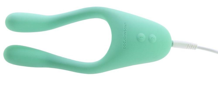 Мультифункциональный вибратор Doc Johnson Tryst v2 Bendable Multi Erogenous Zone Massager with Remote цвет салатовый (22351011000000000) - изображение 5