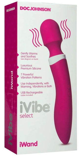 Вибромассажер Doc Johnson iVibe Select, iWand цвет розовый (21803016000000000) - изображение 4