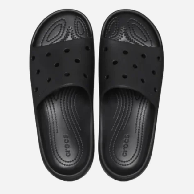 Жіночі шльопанці для пляжу Crocs Classic Slide V 209401-001 37-38 (M5/W7) Чорні (196265542871) - зображення 6