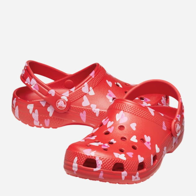 Chodaki dziecięce dla dziewczynki Crocs Classic Vday Clog Kids 209754-6ZR 30-31 (C13) Czerwone (198445107870) - obraz 3