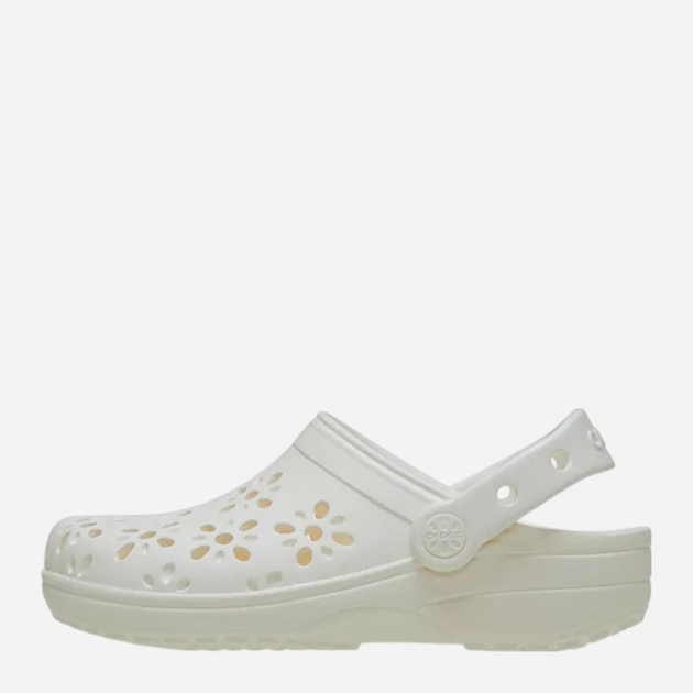 Chodaki młodzieżowe dziewczęce Crocs Classic Floral Cut Out Clog Kids 210943-0WV 34-35 (J35) Białe (198445118388) - obraz 3